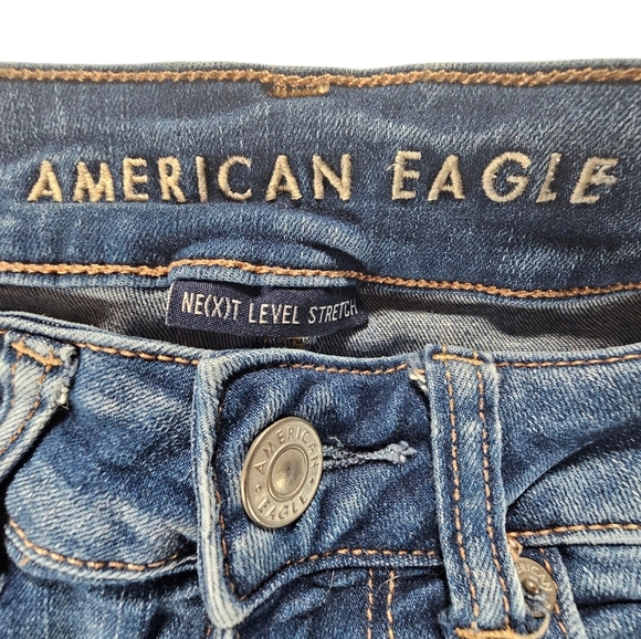 American Eagle Outfutters Hi-Rise Shortie Denim Shorts Size 2 - Picture 3 of 5